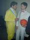 Johannes and an anonymous basketball player.